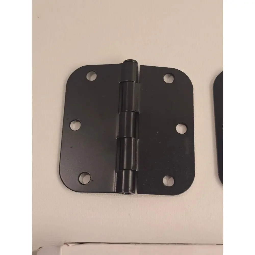 Deltana S315R1B Black Steel Door Hinges Butt 3.5 x 3.5 Residential Pair 5/8R